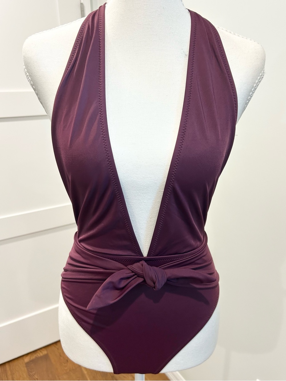 Milly Cabana Plunge / Halter Swimsuit